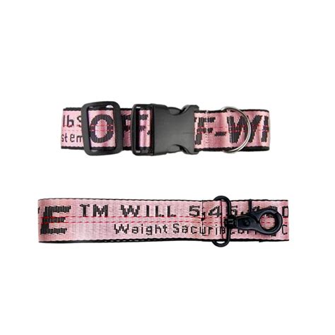 off white inspired dog collar